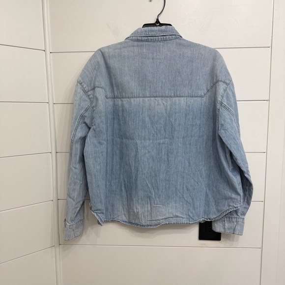 One Teaspoon Revolver Long Sleeve Oversized Denim Jean Shirt Large 36189 - Picture 4 of 8